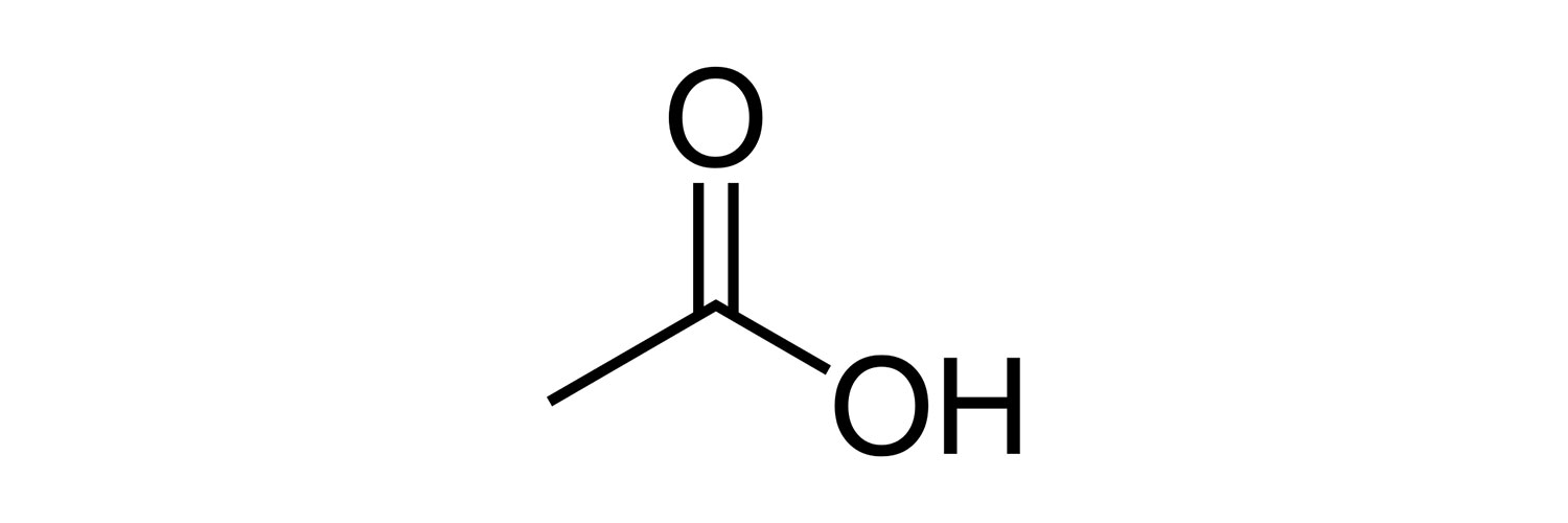 ساختار شیمیایی اسید استیک (Acetic acid)