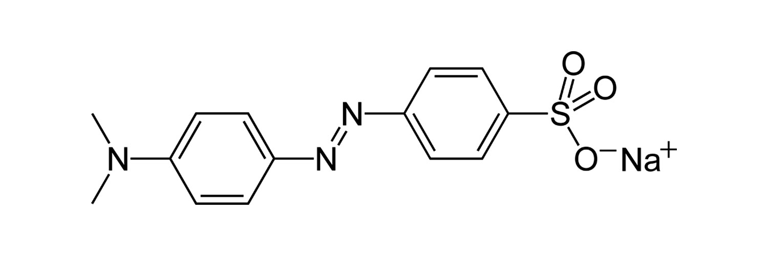 ساختار شیمیایی متیل اورانژ (Methyl orange)