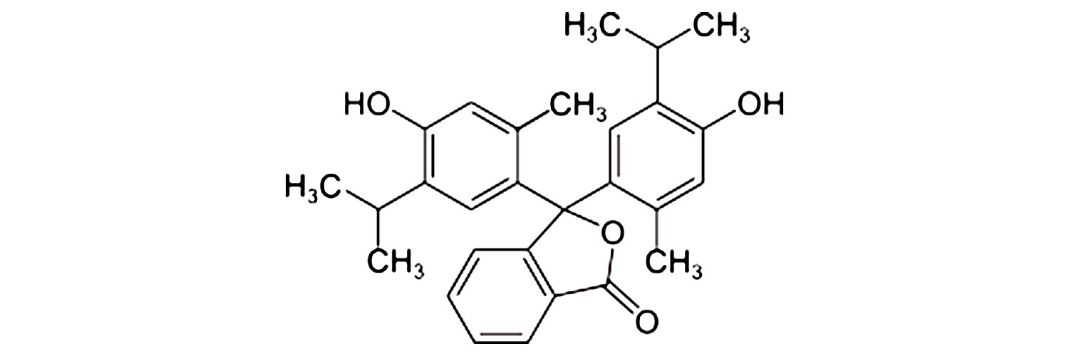 ساختار شیمیایی تیمول فتالئین (Thymolphthalein)
