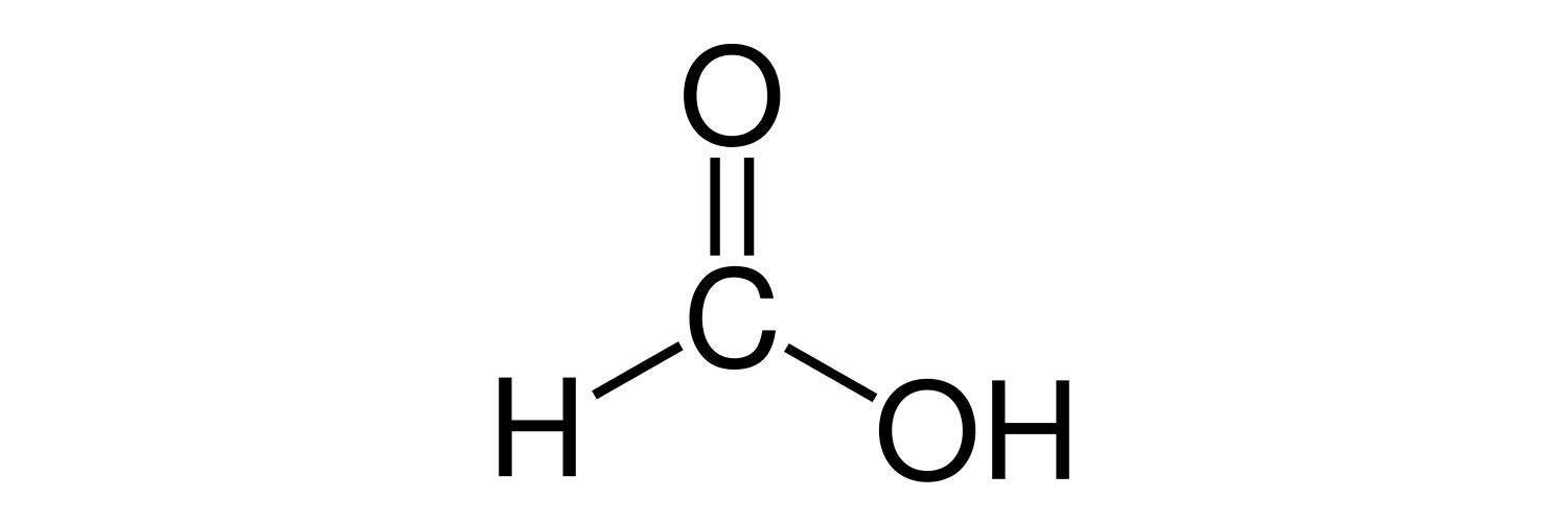 ساختار شیمیایی اسید فرمیک (Formic acid)