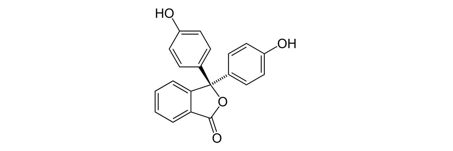 ساختار شیمیایی فنل فتالئین (Phenolphthalein)	