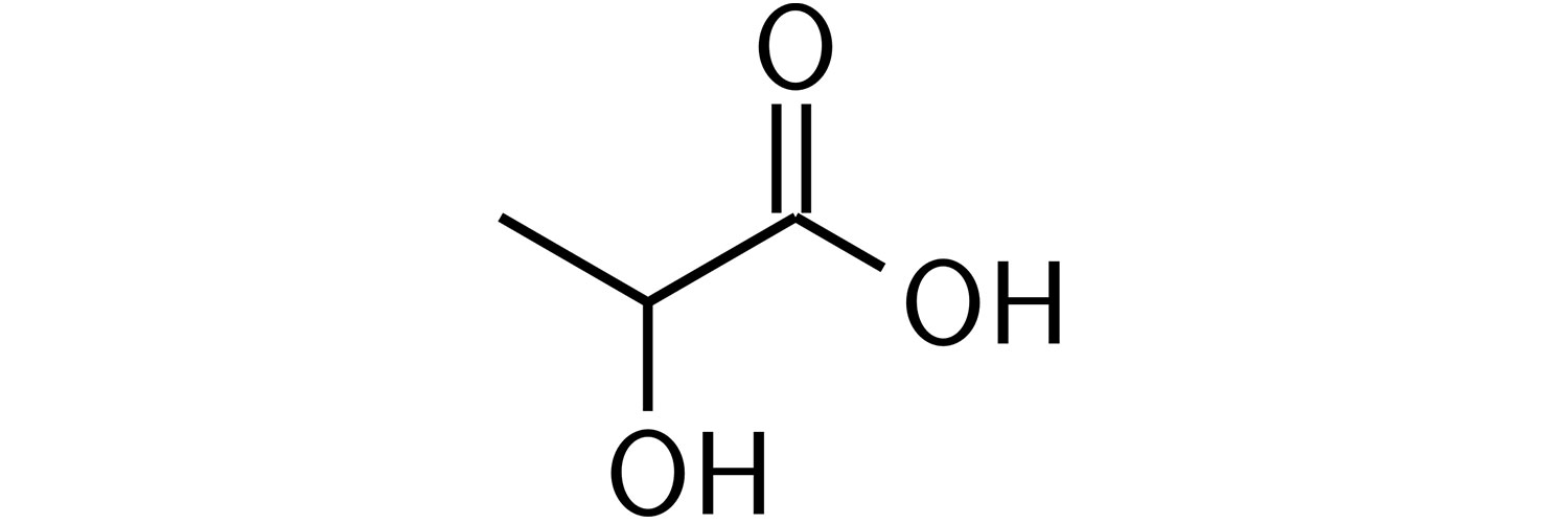 ساختار شیمیایی لاکتیک اسید (Lactic acid)	