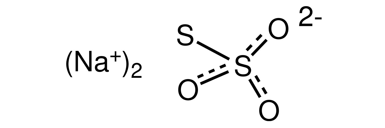 ساختار شیمیایی سدیم تیوسولفات (Sodium thiosulfate)	