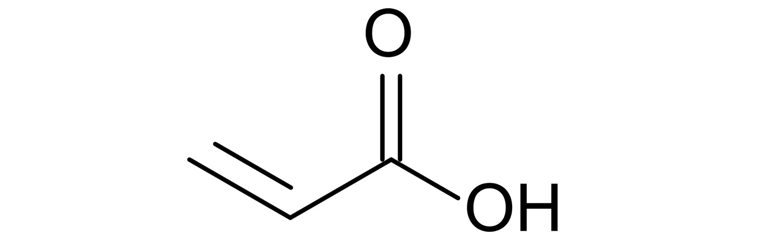 ساختار شیمیایی آکریلیک اسید (Acrylic acid)