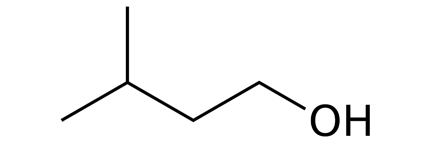ساختار شیمیایی ایزوآمیل الکل (Isoamyl alcohol)