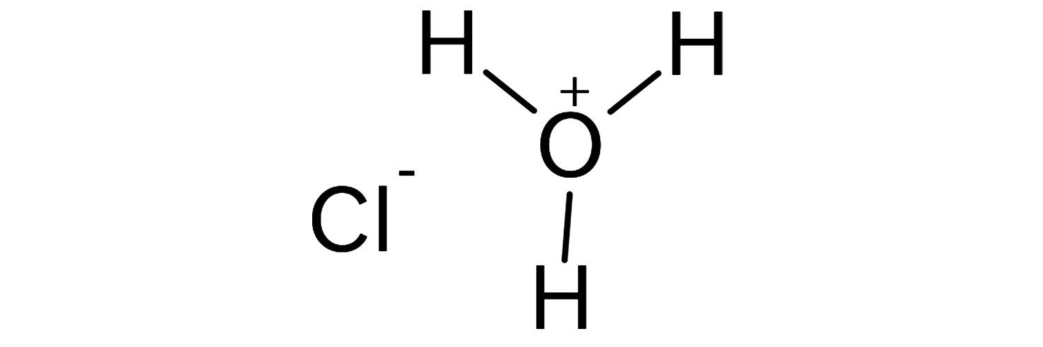 ساختار شیمیایی اسید هیدروکلریدریک (Hydrochloric acid)	
