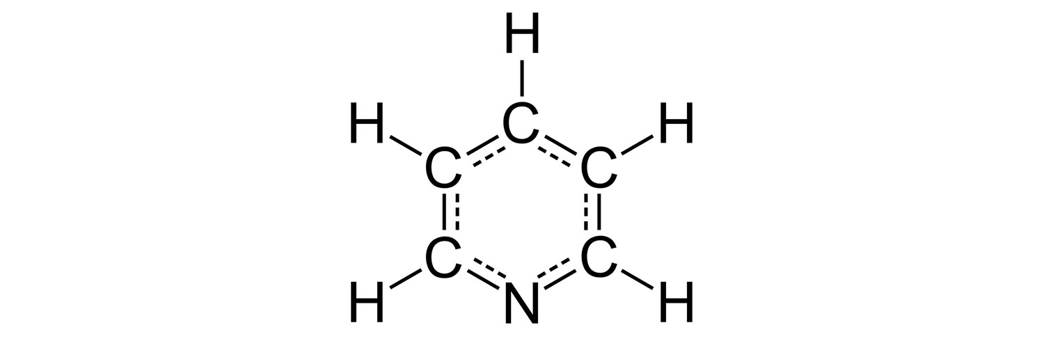 ساختار شیمیایی پیریدین (Pyridine)