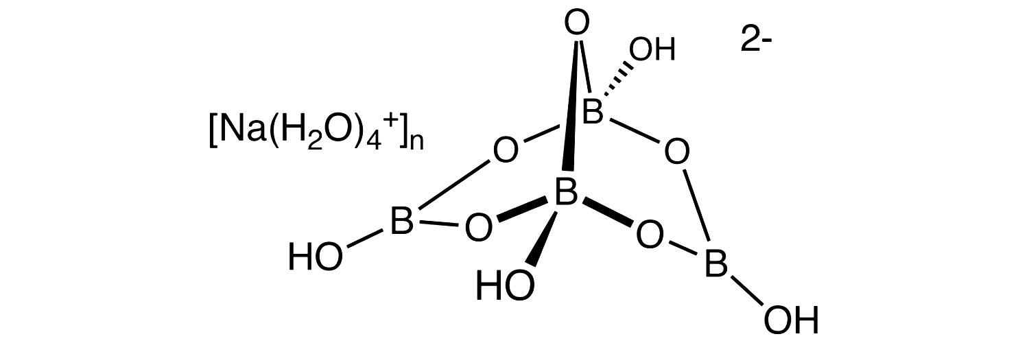 ساختار شیمیایی بوراکس (Borax)