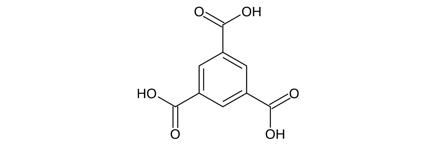 ساختار شیمیایی بنزن تری کربوکسیلیک اسید (Benzenetricarboxylic acid)