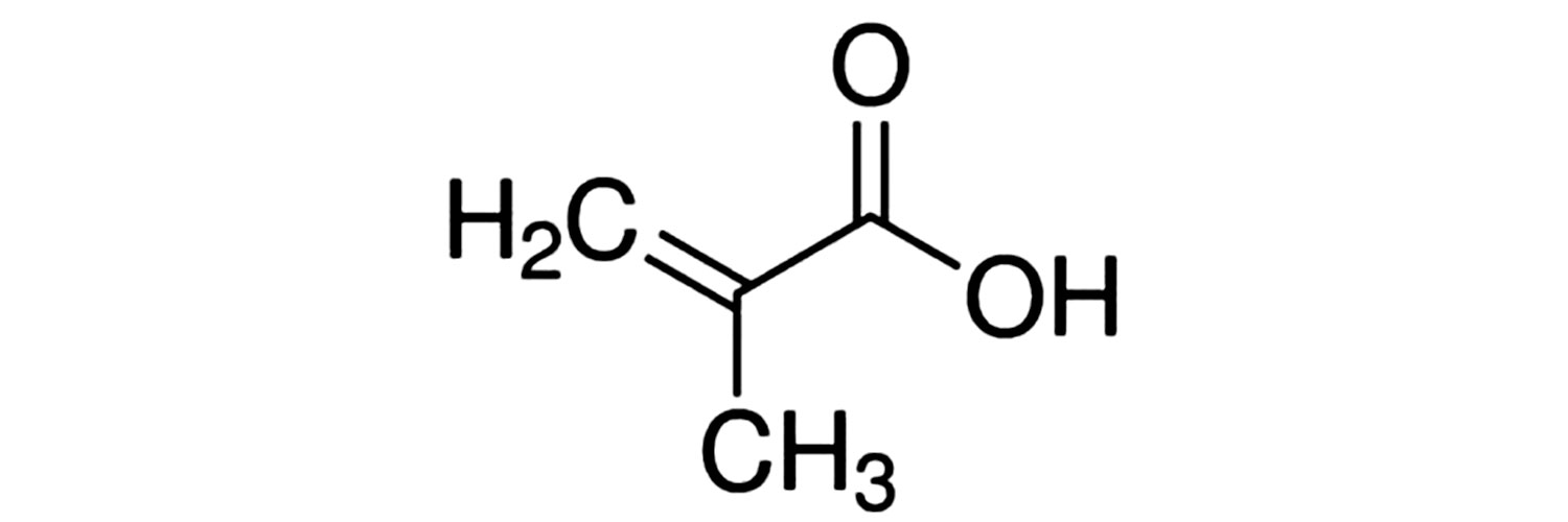 ساختار شیمیایی متا آکریلیک اسید (Methacrylic acid)