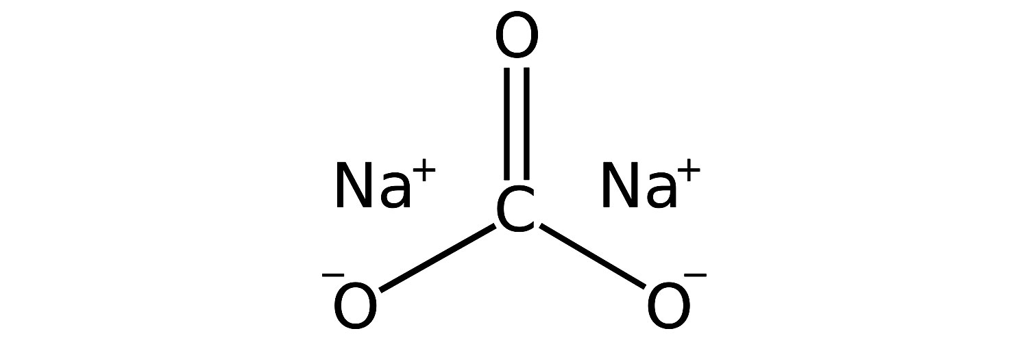 ساختار شیمیایی سدیم کربنات (Sodium carbonate)