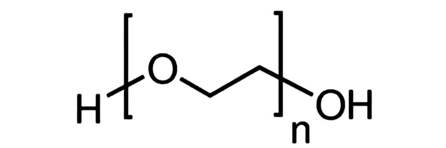 ساختار شیمیایی پلی اتیلن گلیکول ۲۰۰۰۰ (Polyethylene glycol 20000)