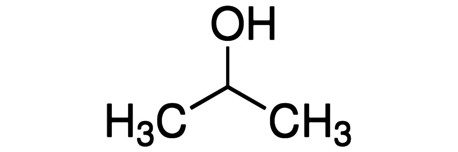 ساختار شیمیایی ایزوپروپانول (Isopropyl alcohol)
