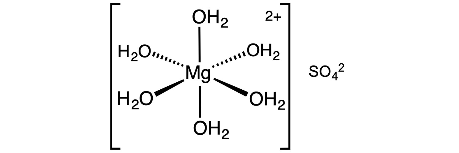 ساختار شیمیایی سولفات منیزیم (Magnesium sulfate)
