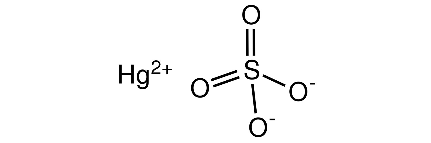 ساختار شیمیایی سولفات جیوه (Mercury(II) sulfate)