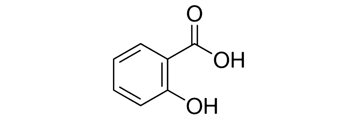 ساختار شیمیایی سالیسیلیک اسید (Salicylic acid)