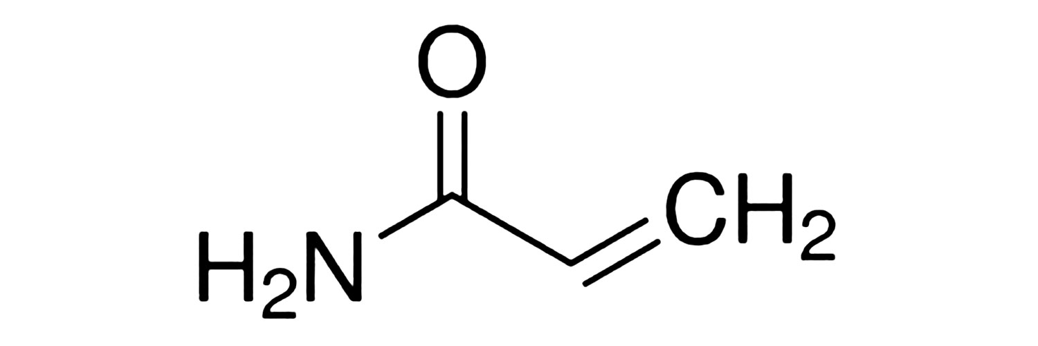 ساختار شیمیایی آکریل آمید (Acrylamide)