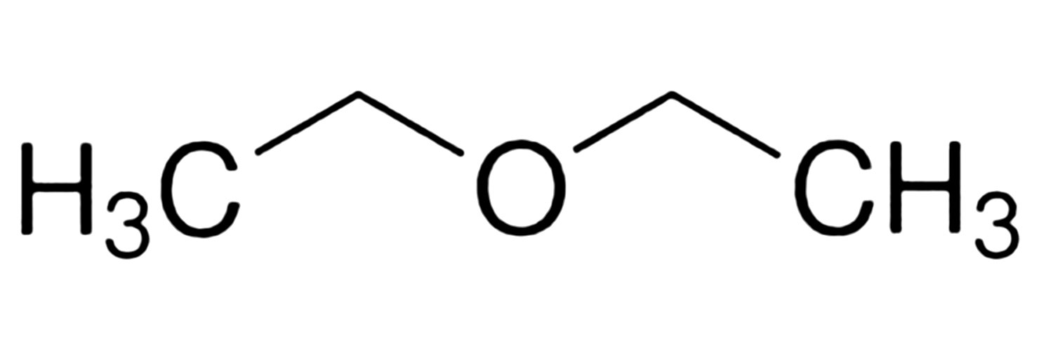 ساختار شیمیایی دی اتیل اتر (Diethyl ether)